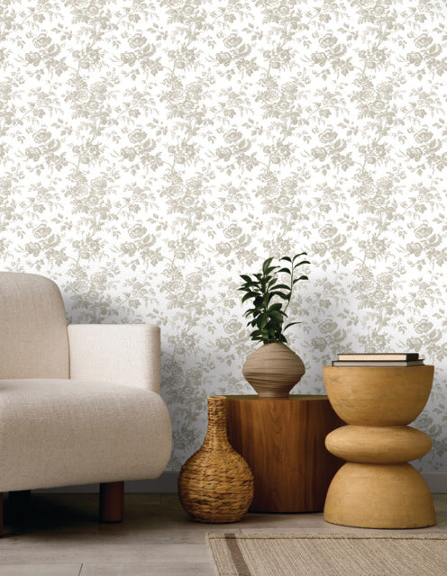 Purchase Rt7872 | Toile Resource Library, Anemone Toile - York Wallpaper
