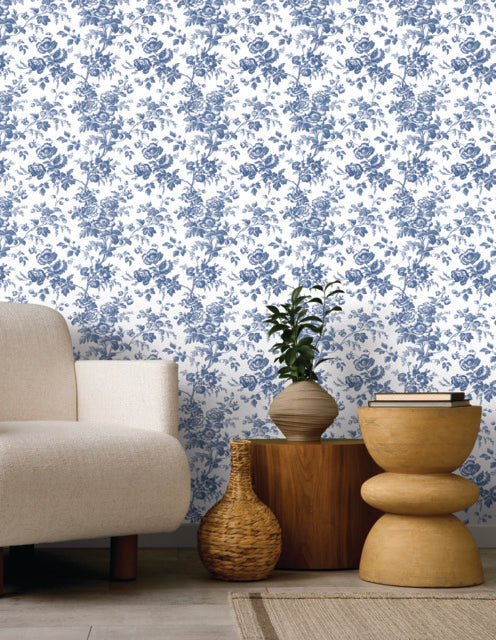 Purchase Rt7873 | Toile Resource Library, Anemone Toile - York Wallpaper