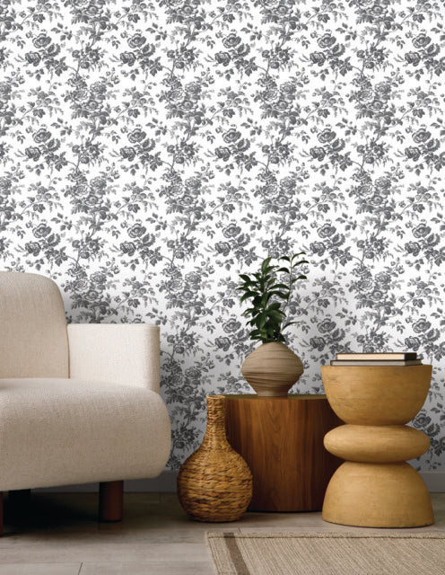 Purchase Rt7875 | Toile Resource Library, Anemone Toile - York Wallpaper