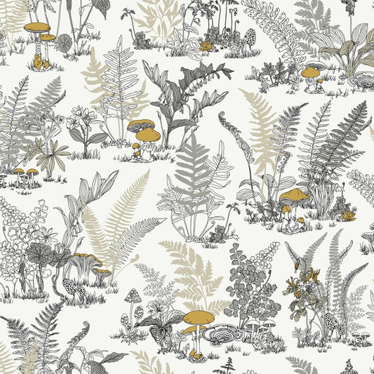 Purchase Rt7892 | Toile Resource Library, Mushroom Garden Toile - York Wallpaper