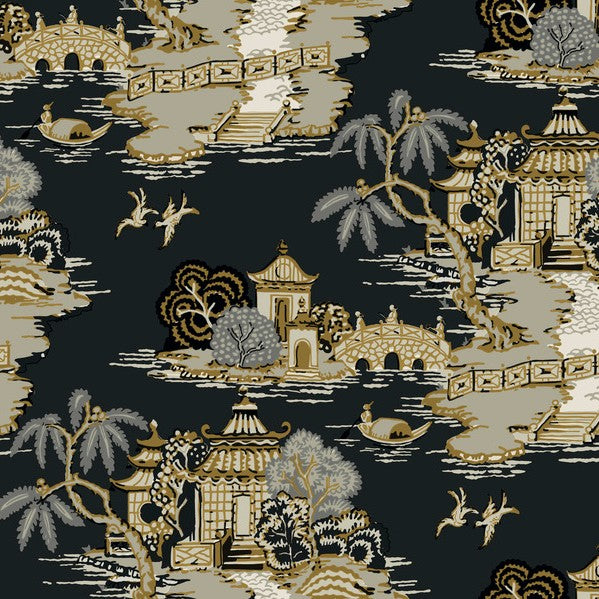 Purchase Rt7902 | Toile Resource Library, Pagoda And Sampan Scenic - York Wallpaper