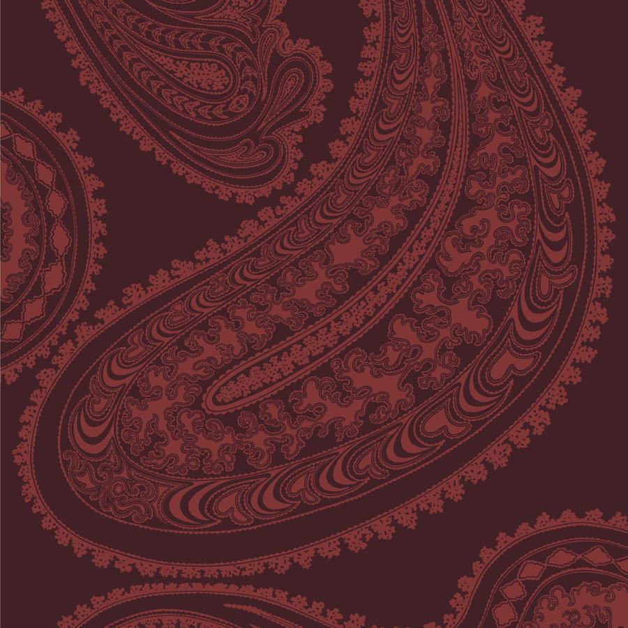 Sample F111-10038 Rajapur Rse On Drk Crim by Cole and Son Fabric