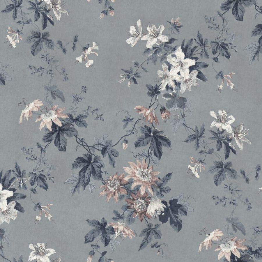 Find Sandberg Wallpaper Item# S10133 pattern name & color Faded Passion, Misty Blue