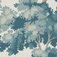 Sandberg Wallpaper pattern name & color Raphael Mural, Teal from the collection Le Village. 