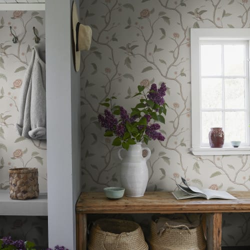 Purchase Sanberg Wallpaper Pattern S10232 pattern name & color Marianne Sandstone Room Image