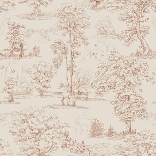 Purchase Sandberg Wallpaper Pattern number 2028-06-21 pattern name Montfort color name Terracotta. 