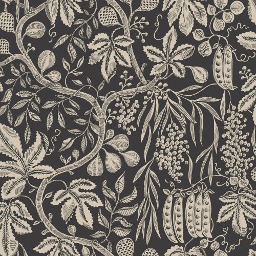 Purchase Sandberg Wallpaper Item 2028-06-21 pattern name Fig Garden color name Charcoal. 