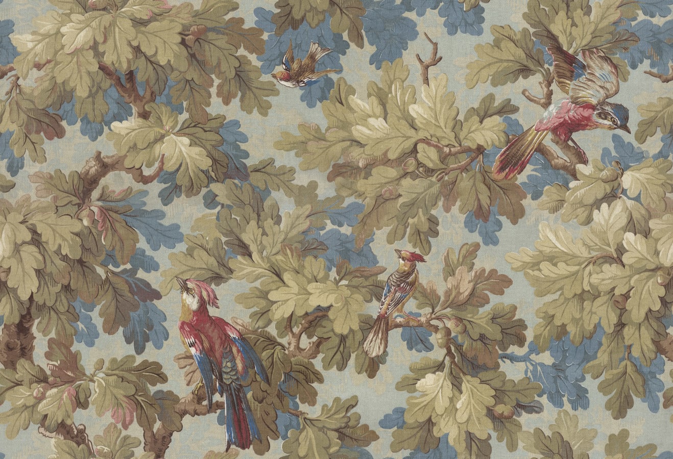 Sandberg Wallpaper pattern name & color Benjamin, Forest Green from the collection Le Village. 