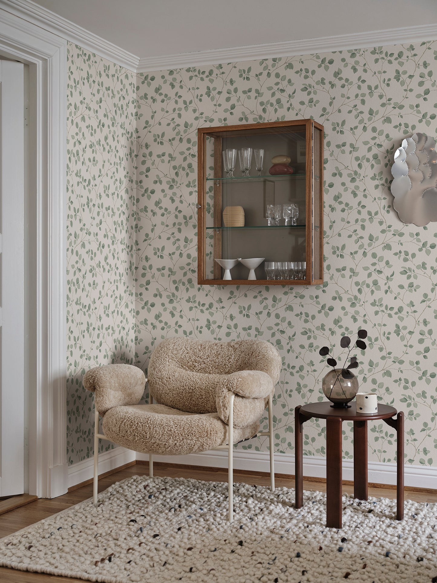 Purchase Sandberg Wallpaper Product# 2028-11-22 pattern name Bokskog color name Garden Green. 