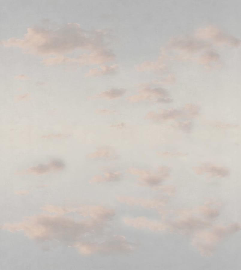 Sandberg Wallpaper pattern name & color Moln Ceiling Misty Blue from the collection Mons Klint. 