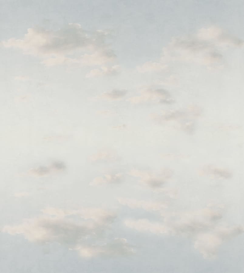 Sandberg Wallpaper pattern name & color Moln Ceiling Light Blue from the collection Mons Klint. 