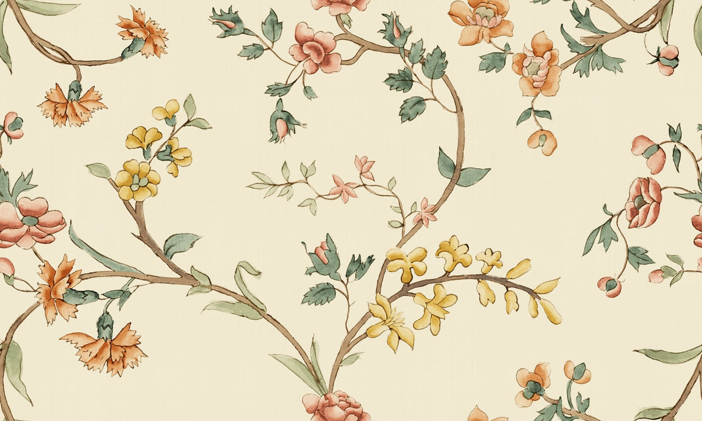 Sandberg Wallpaper pattern name & color Clara, Oat from the collection Tidlosa. 