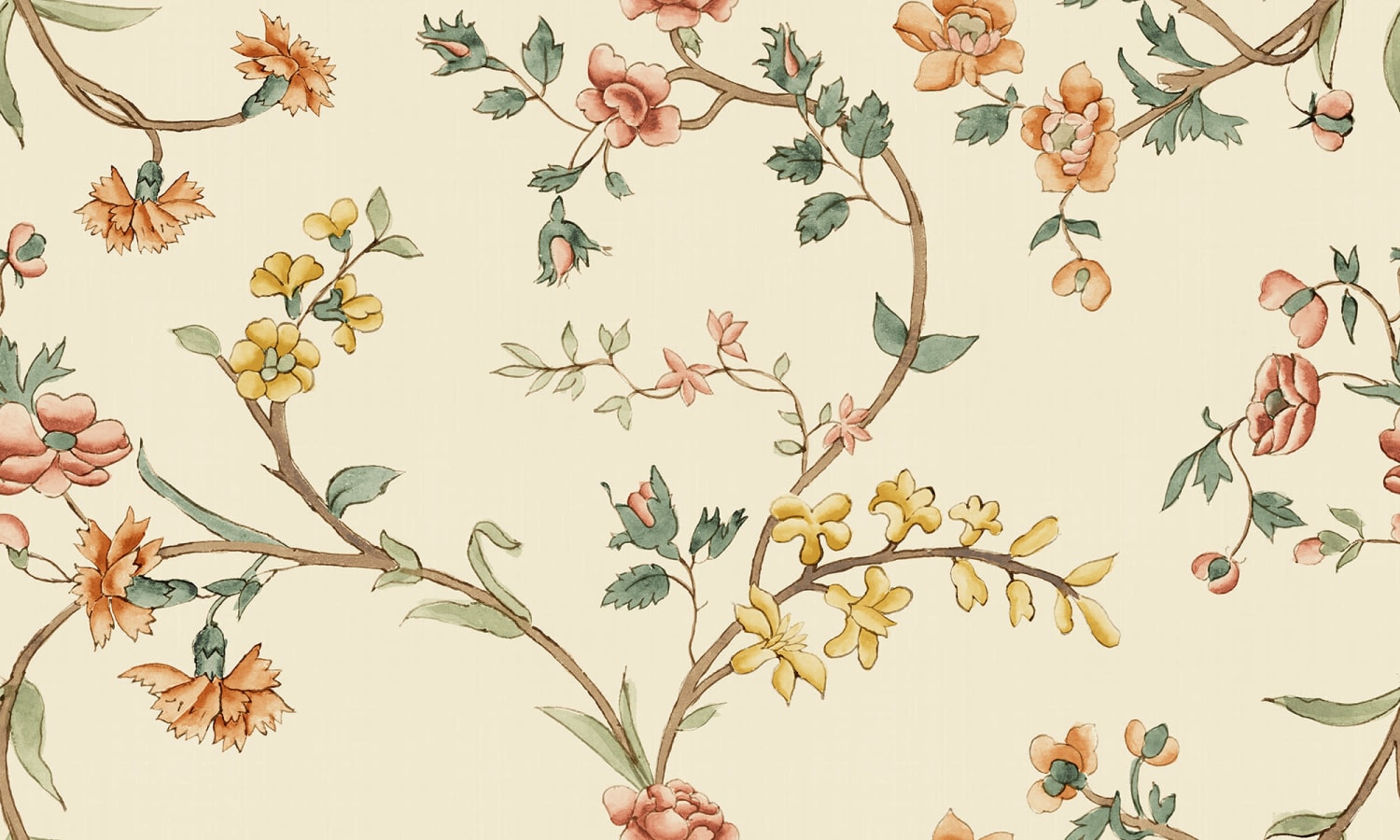 Sandberg Wallpaper pattern name & color Clara, Oat from the collection Tidlosa. 