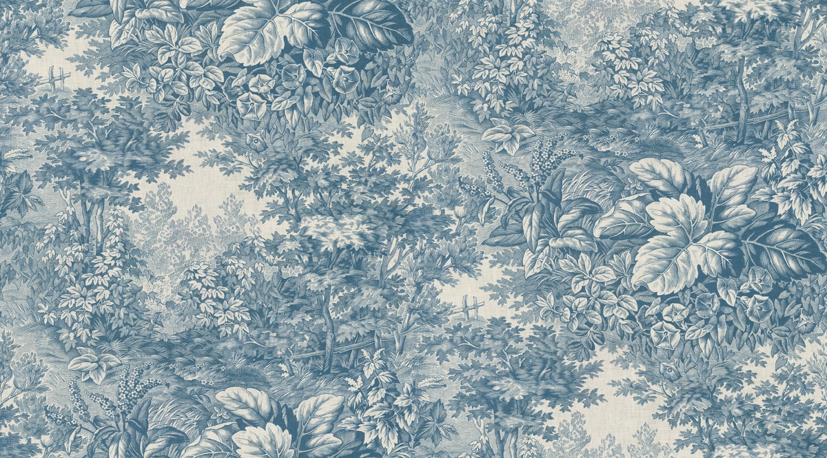 Sandberg Wallpaper pattern name & color Forest Toile, Blue from the collection Tidlosa. 