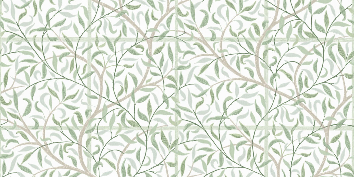 Sandberg Wallpaper pattern name & color Emmie, Spring Green from the collection Tidlosa. 