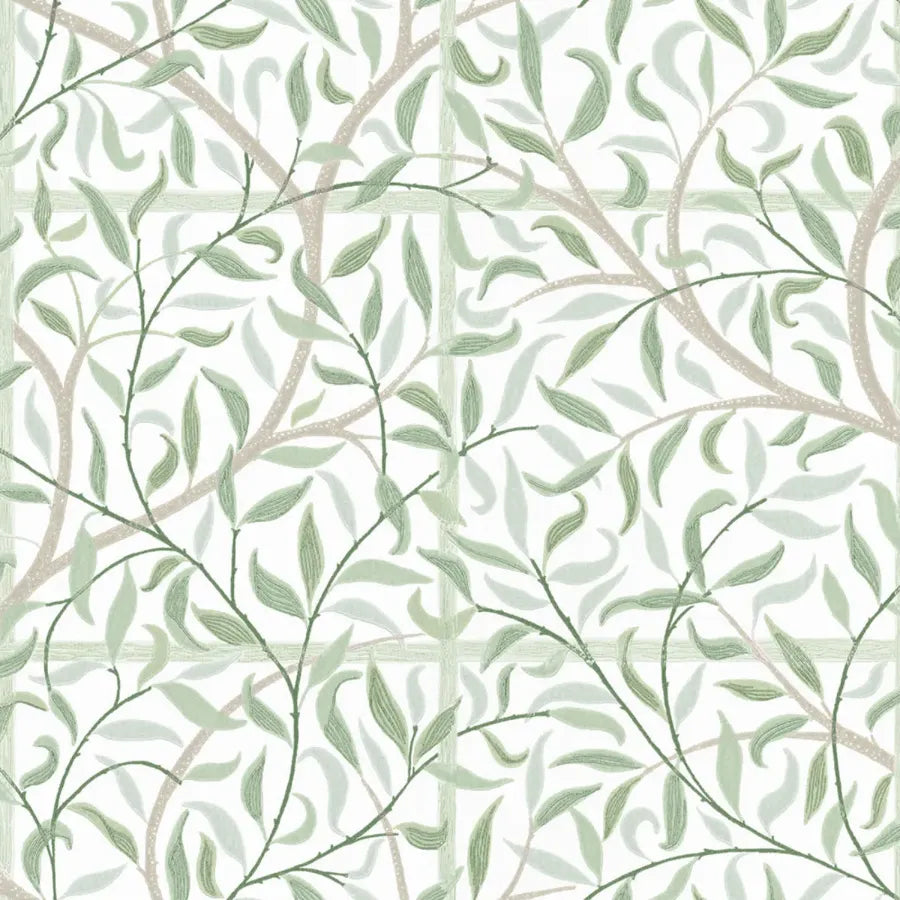 Sandberg Wallpaper SKU# S10407 pattern name & color Emmie, Spring Green from the collection Tidlosa. 
