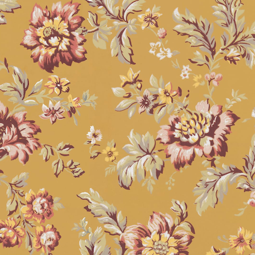 Sample S10414 Rosenholm, Yellow - Sandberg Wallpaper