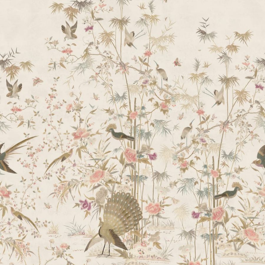 Purchase Sandberg Wallpaper Pattern S10415 pattern name & color Chinoiserie Garden, Eggshell