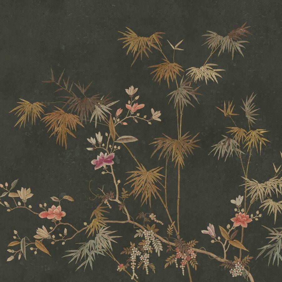 Select Sandberg Wallpaper Item S10423 pattern name & color Bamboo Grove, Dark
