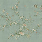 Sandberg Wallpaper pattern name & color Bloom, Teal from the collection Chinoiserie Garden. 