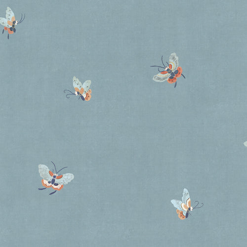 Purchase Sandberg Wallpaper Pattern 2029-08-21 pattern name Butterflies color name Misty Blue. 