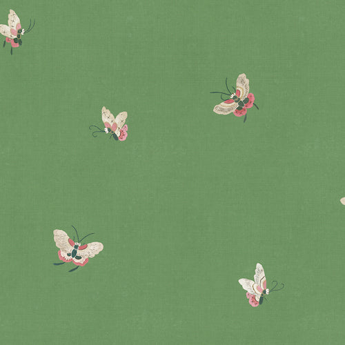 Purchase Sandberg Wallpaper SKU 2029-08-21 pattern name Butterflies color name Green. 
