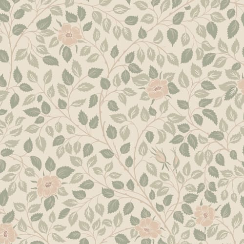 Purchase Sanberg Wallpaper Item S10462 pattern name & color Solliden, Spring Green