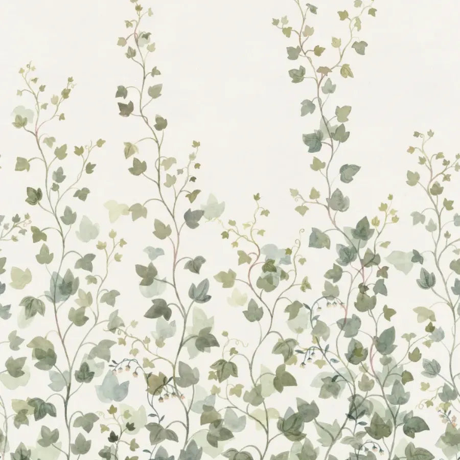 Sandberg Wallpaper Item S10484 pattern name & color Ivy, Green from the collection Ett Hem, Oland. 