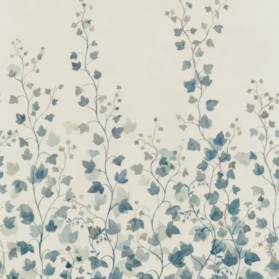 Sandberg Wallpaper Pattern S10485 pattern name & color Ivy, Blue from the collection Ett Hem, Oland. 
