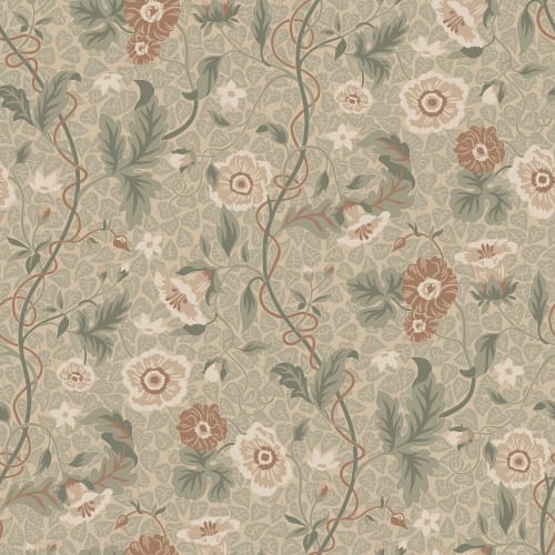 Purchase Sanberg Wallpaper Pattern number S10499 pattern name & color Ulla, Garden Green