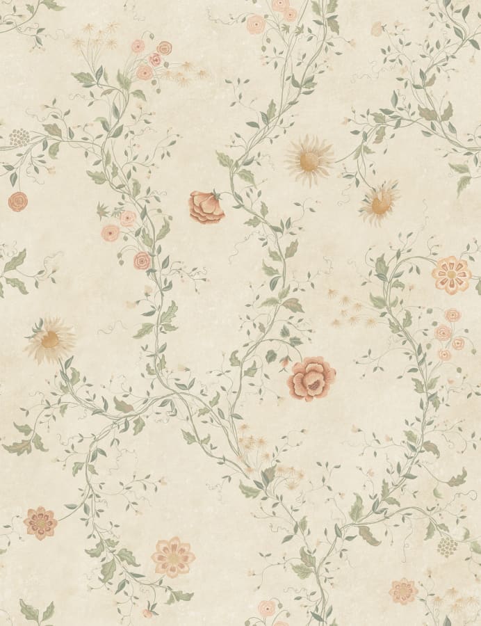 Sandberg Wallpaper pattern name & color Inger, Pastel from the collection Tradgarden. 