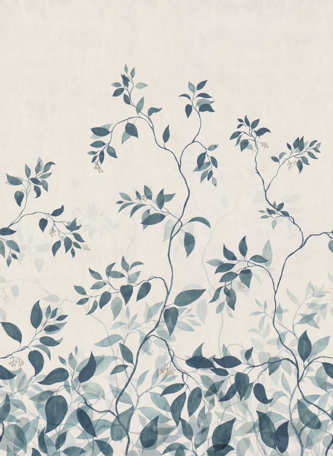 Sandberg Wallpaper pattern name & color Josefine, Blue from the collection Tradgarden. 