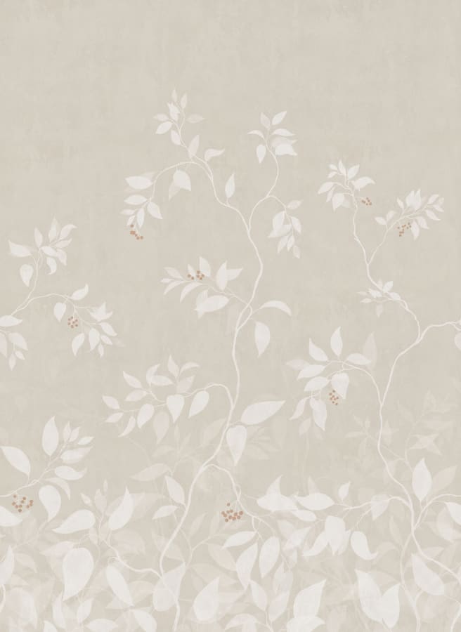 Sandberg Wallpaper pattern name & color Josefine, Sandstone from the collection Tradgarden. 