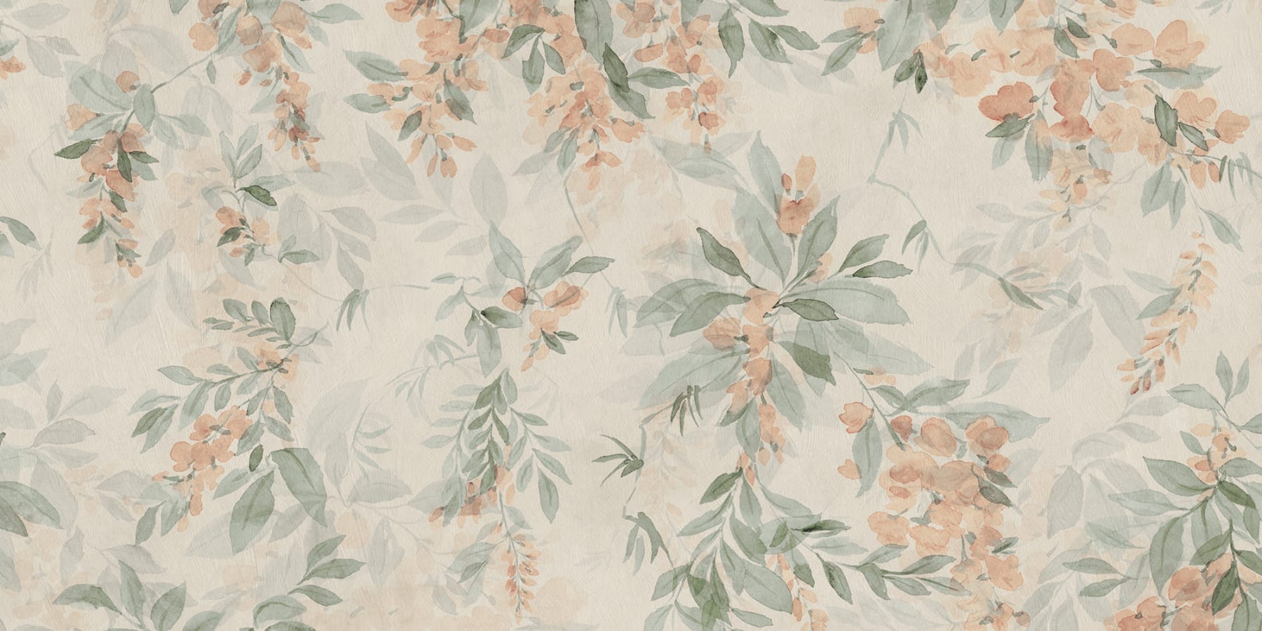 Sandberg Wallpaper pattern name & color Lovisa Mural, Orange from the collection Tradgarden. 