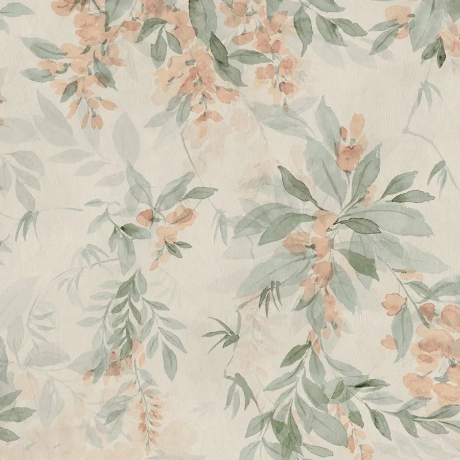 Sandberg Wallpaper Pattern number S10523 pattern name & color Lovisa Mural, Orange from the collection Tradgarden. 