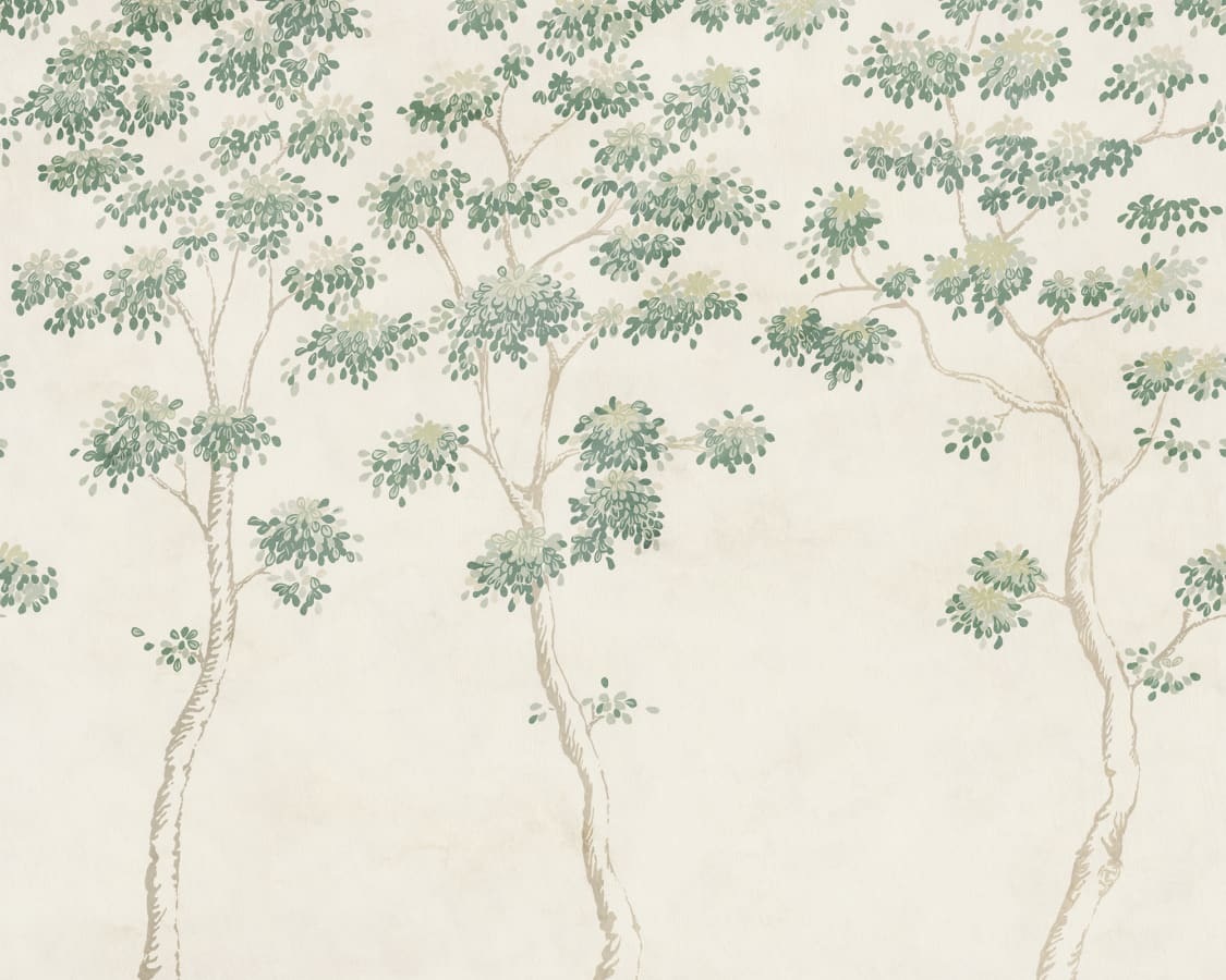 Sandberg Wallpaper pattern name & color Wilhelm, Green from the collection Tradgarden. 