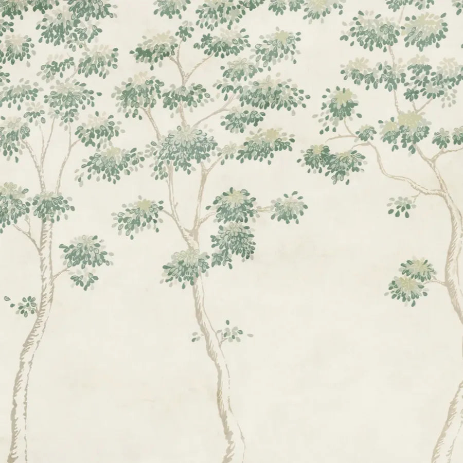 Sandberg Wallpaper Product# S10525 pattern name & color Wilhelm, Green from the collection Tradgarden. 