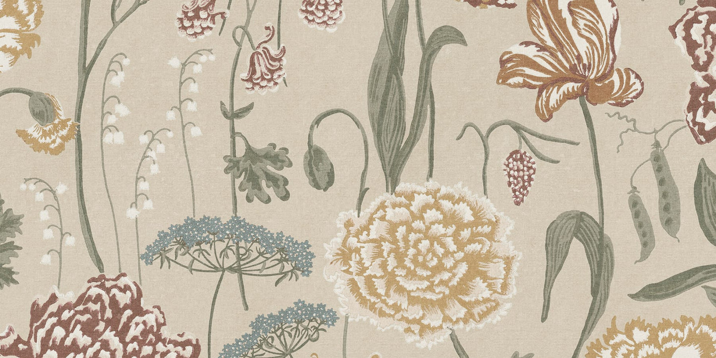 Sandberg Wallpaper pattern name & color Aurelie Mural, Sand from the collection Sandberg Edition. 