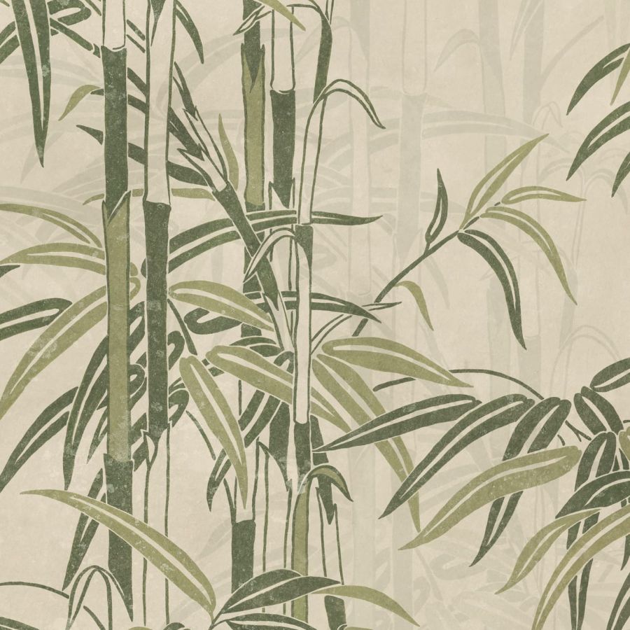 Search Sandberg Wallpaper Pattern number S10540 pattern name & color Leon Mural, Green