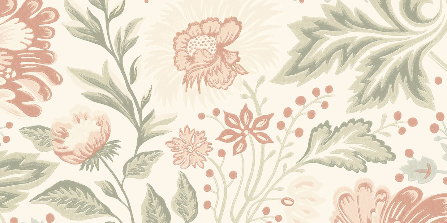 Sandberg Wallpaper pattern name & color Ava Mural, Spring from the collection Sandberg Edition. 
