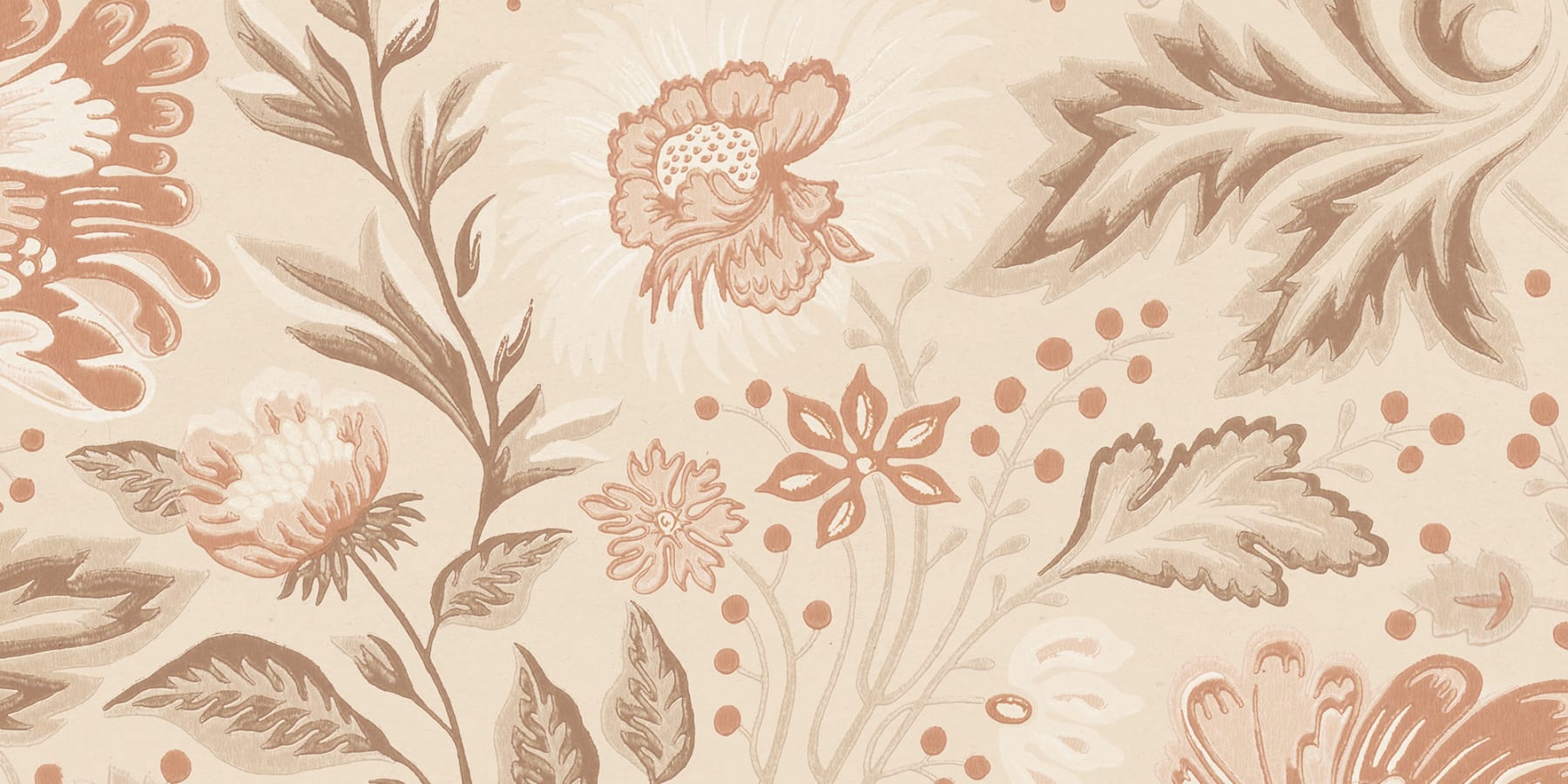 Sandberg Wallpaper pattern name & color Ava Mural, Hazel from the collection Sandberg Edition. 