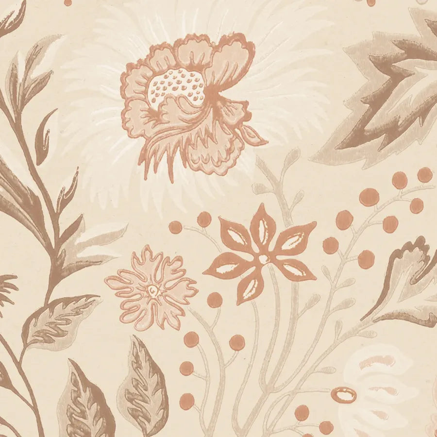 Sandberg Wallpaper Pattern# S10546 pattern name & color Ava Mural, Hazel from the collection Sandberg Edition. 