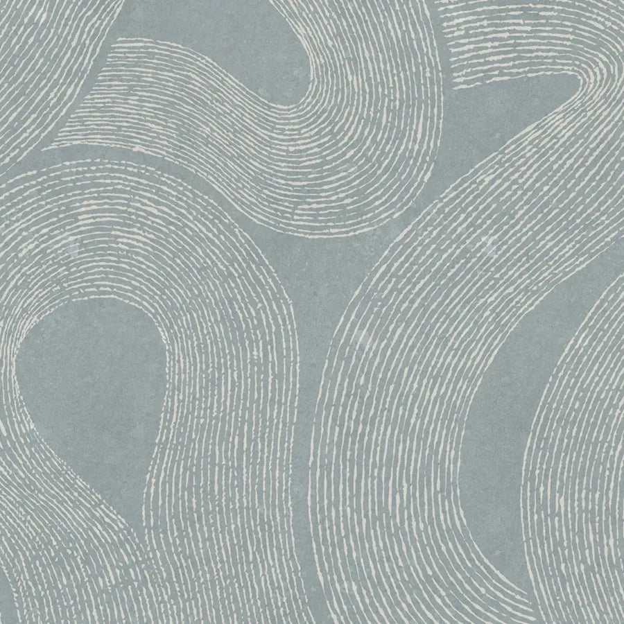 Sandberg Wallpaper Pattern# S10549 pattern name & color Zen Mural, Misty Blue from the collection Sandberg Edition. 