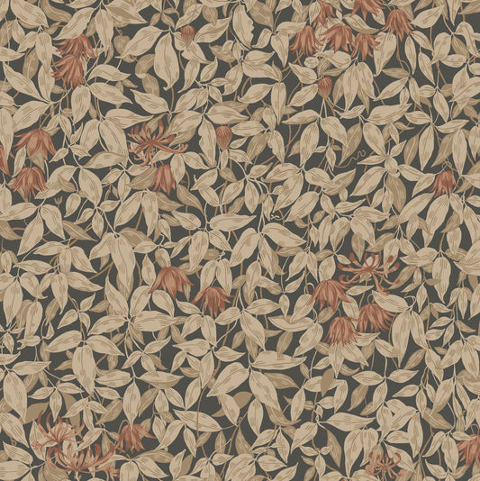 Find Sandberg Wallpaper Pattern S10559 pattern name & color Linnea, Charcoal