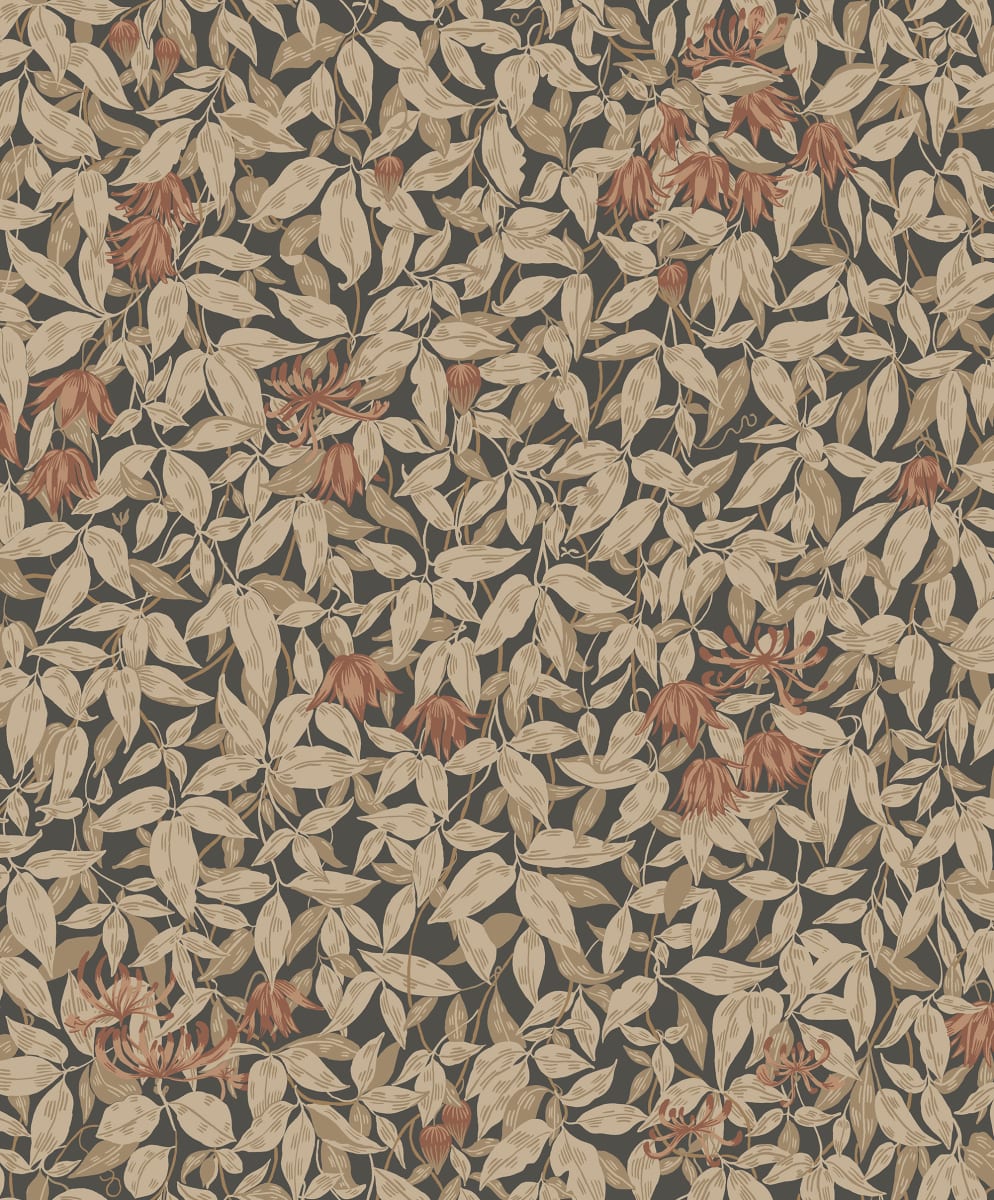 Find Sandberg Wallpaper Pattern S10559 pattern name & color Linnea, Charcoal