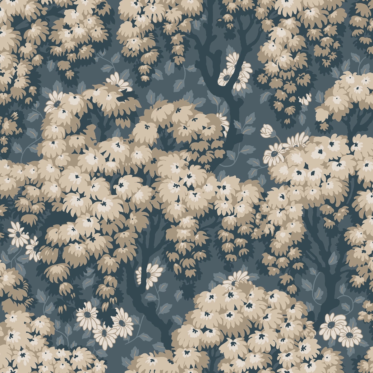 Search Sandberg Wallpaper Product# S10566 pattern name & color Ragnvi, Midnight Blue