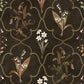 Sandberg Wallpaper pattern name & color Louise, Dark from the collection Herbarium. 
