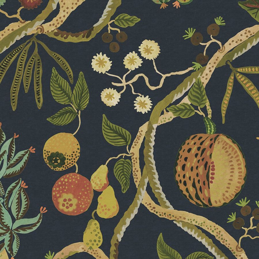 Save on Sandberg Wallpaper SKU S10582 pattern name & color Tree Of Life Mural, Dark Blue