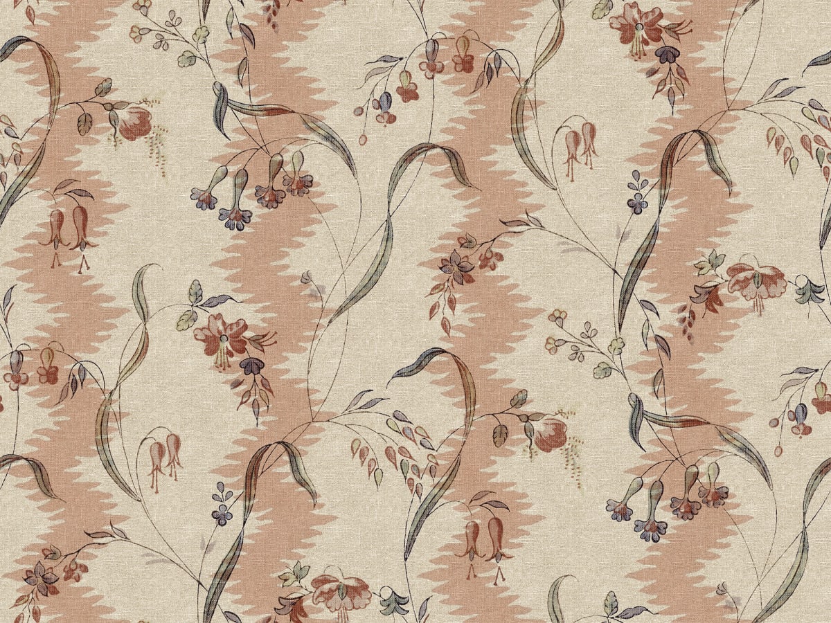 Sandberg Wallpaper pattern name & color Beatrice, Dusty Pink from the collection Herbarium. 