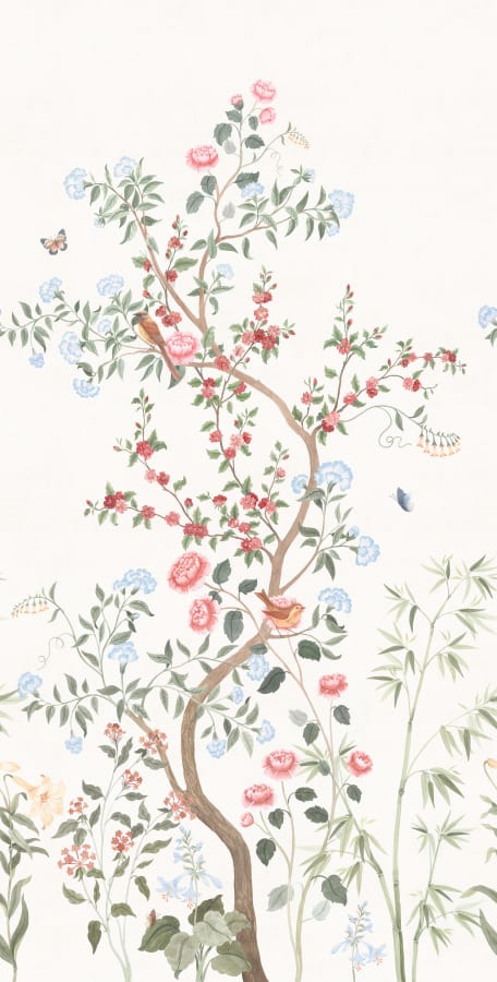 Sandberg Wallpaper pattern name & color Eleonora, Colorful from the collection Herbarium. 